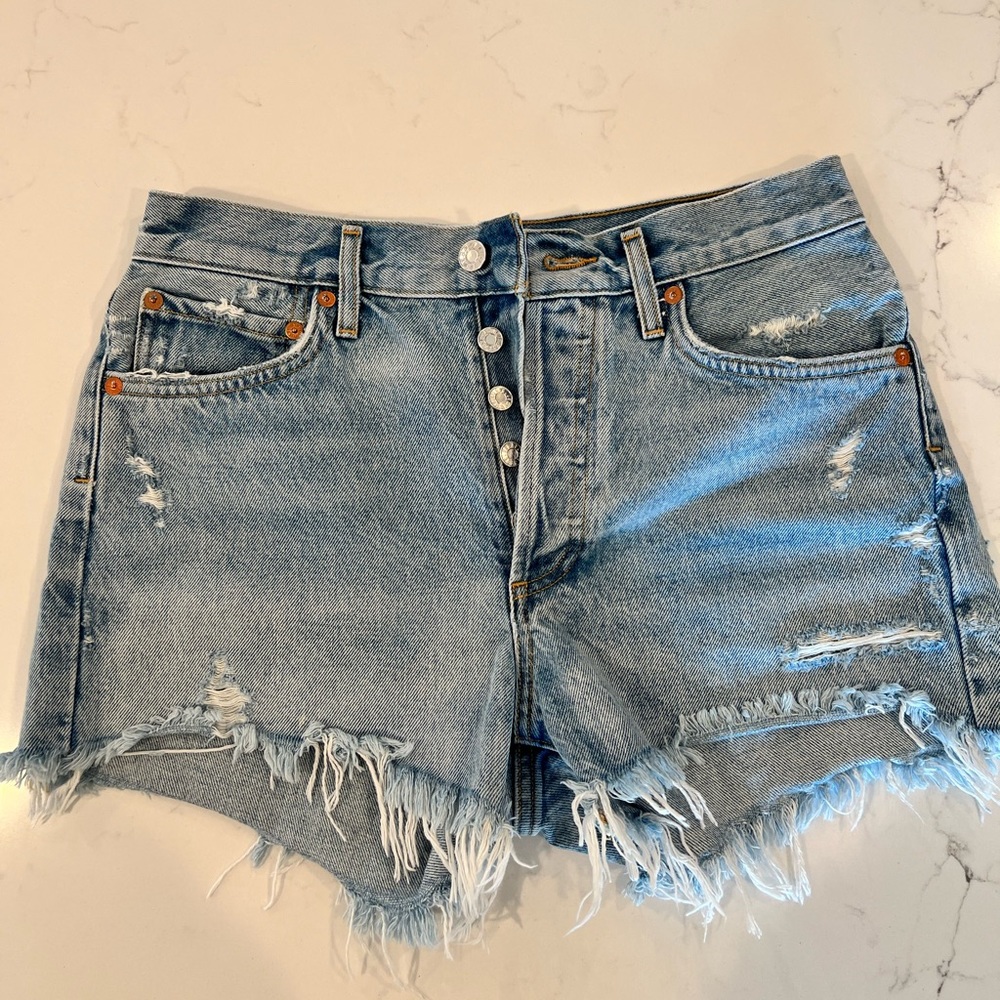 Agolde Parker denim shorts
